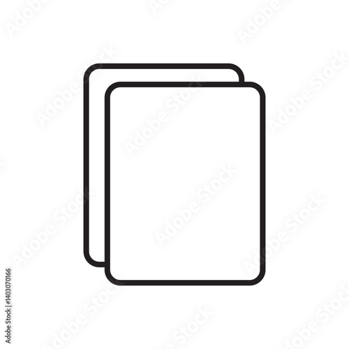 Add new tab, slide, or section line art vector icon for apps and websites. Dublicate, boxes mini line, icon. Copy icon vector isolated on white background. Copy icon line. copy duplicate layer icon.