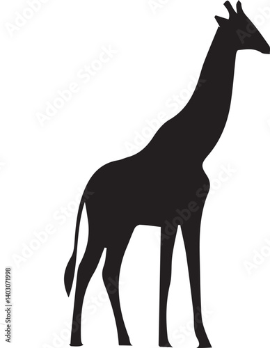 Giraffe silhouette vector EPS