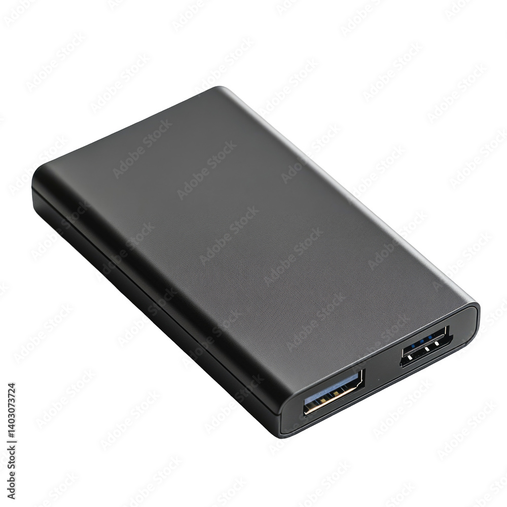 USB 3.2 External SSD on transparent background USB 3.2 External SSD on transparent background