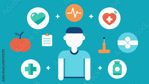 These illustrations can effectively communicate various aspects of preventative healthcare and wellness in a simple and engaging manner.