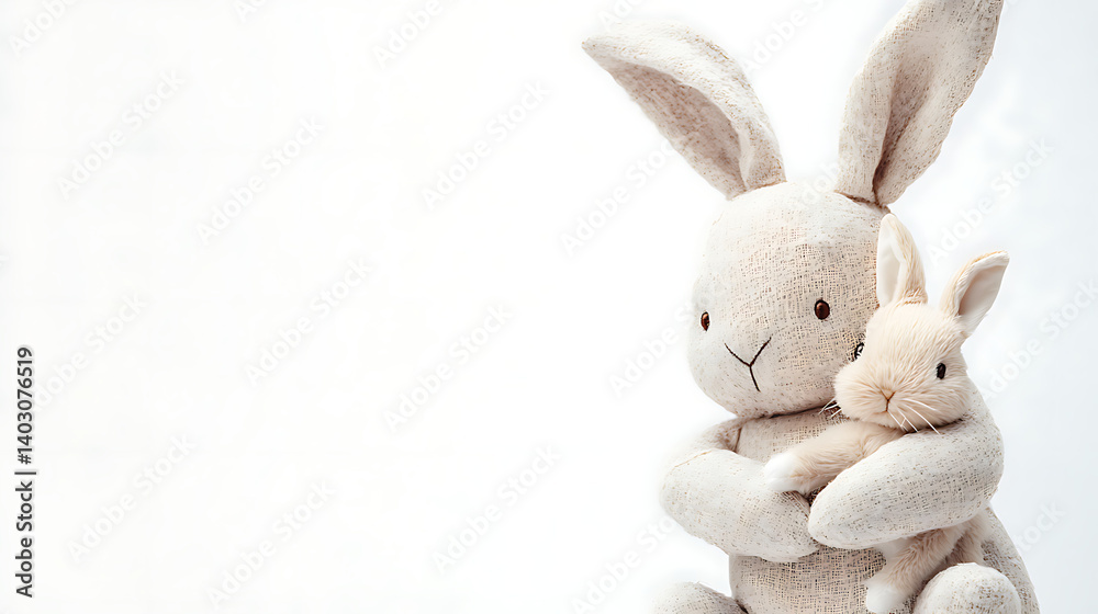 Obraz premium A fabric easter bunny