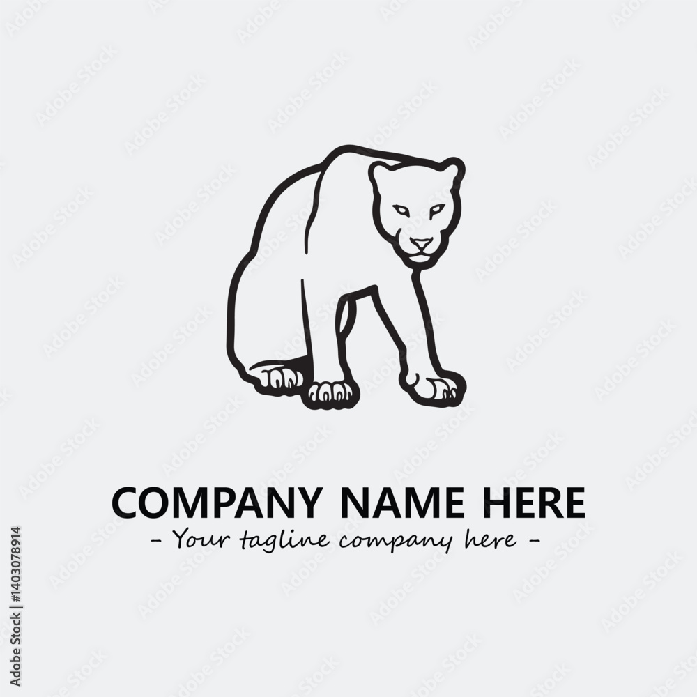 Obraz premium Phanter illustration black and white for logo company vector image