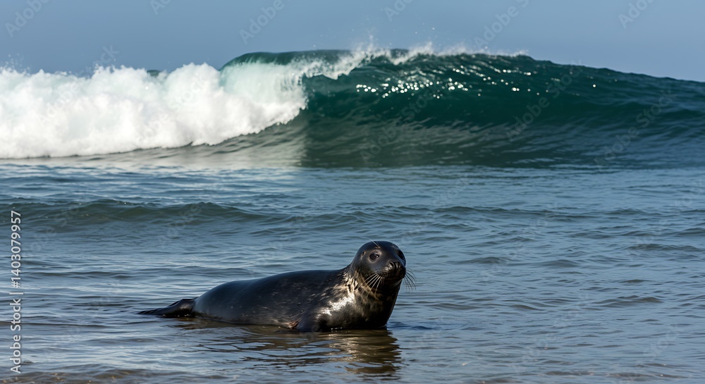 Obraz premium Ocean's Embrace AI Generated