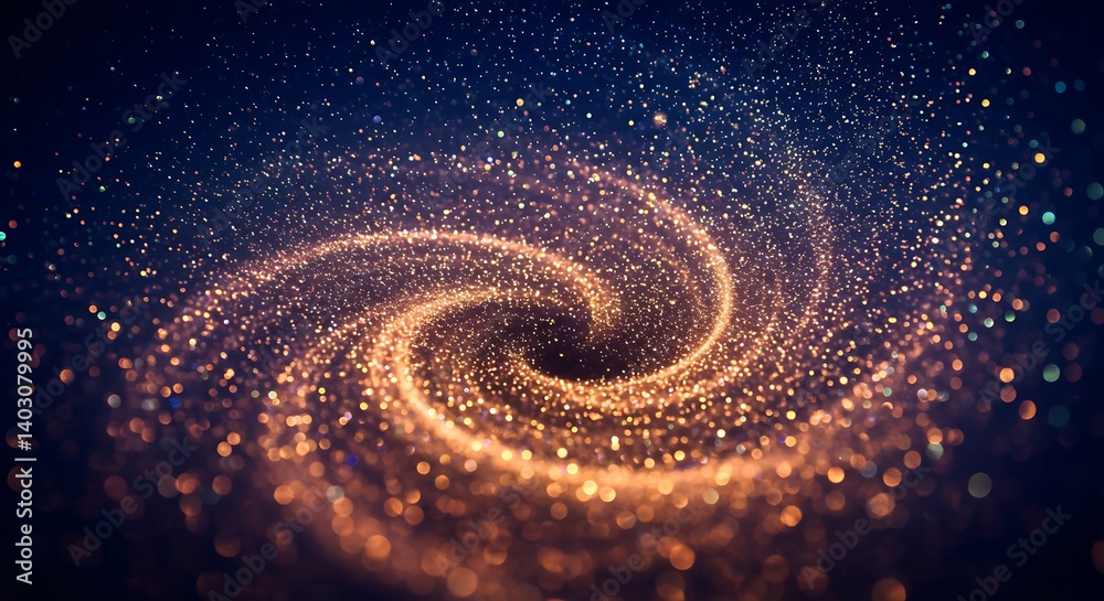 Golden Vortex of Stardust AI Generated Golden Vortex of Stardust AI Generated