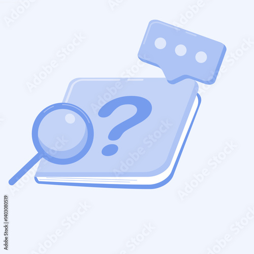  Instruction manual document concept. Question or answer document sheet FAQ and QA solution concept. Document form illustration with flat style.