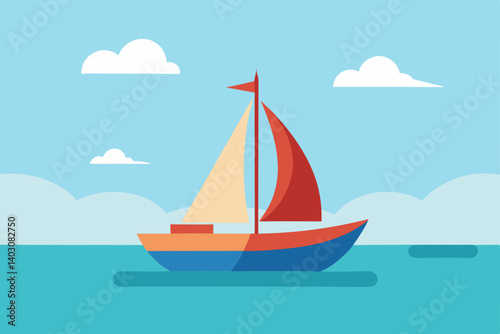 Summer yacht sailing on the ocean waves, an adventurous nautical travel design