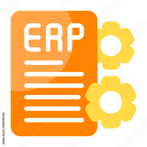 Enterprise Resource Plan Flat Flat Icon