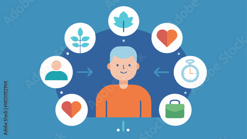 These visual concepts aim to convey different facets of a Personal Longevity Program while remaining simple and engaging.