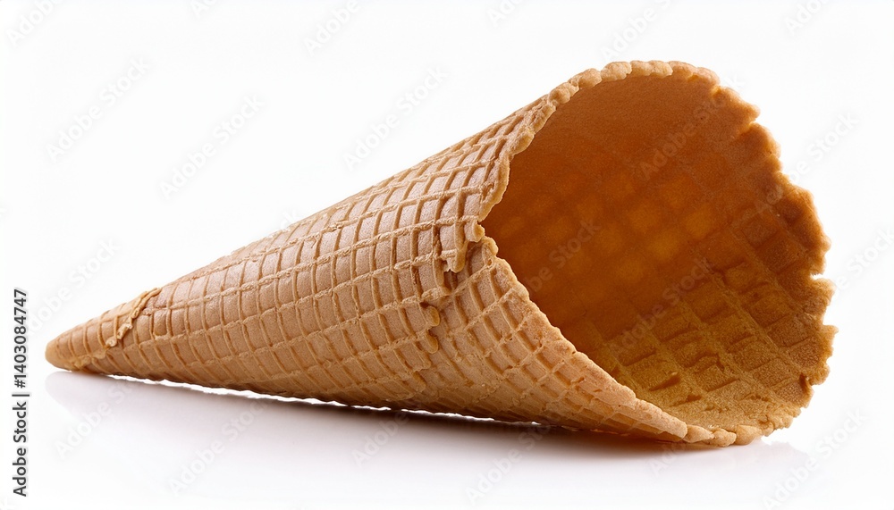 isolated empty ice cream cone on white background isolated empty ice cream cone on white background