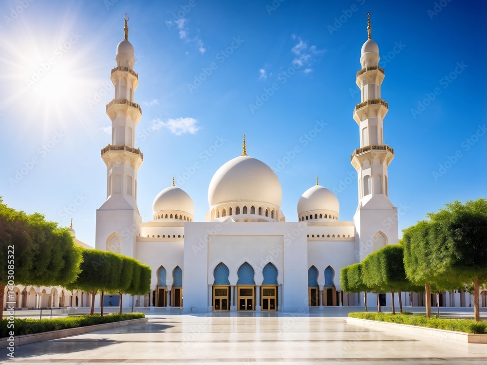 Obraz premium Grand Mosque in Abu Dhabi, United Arab Emirates