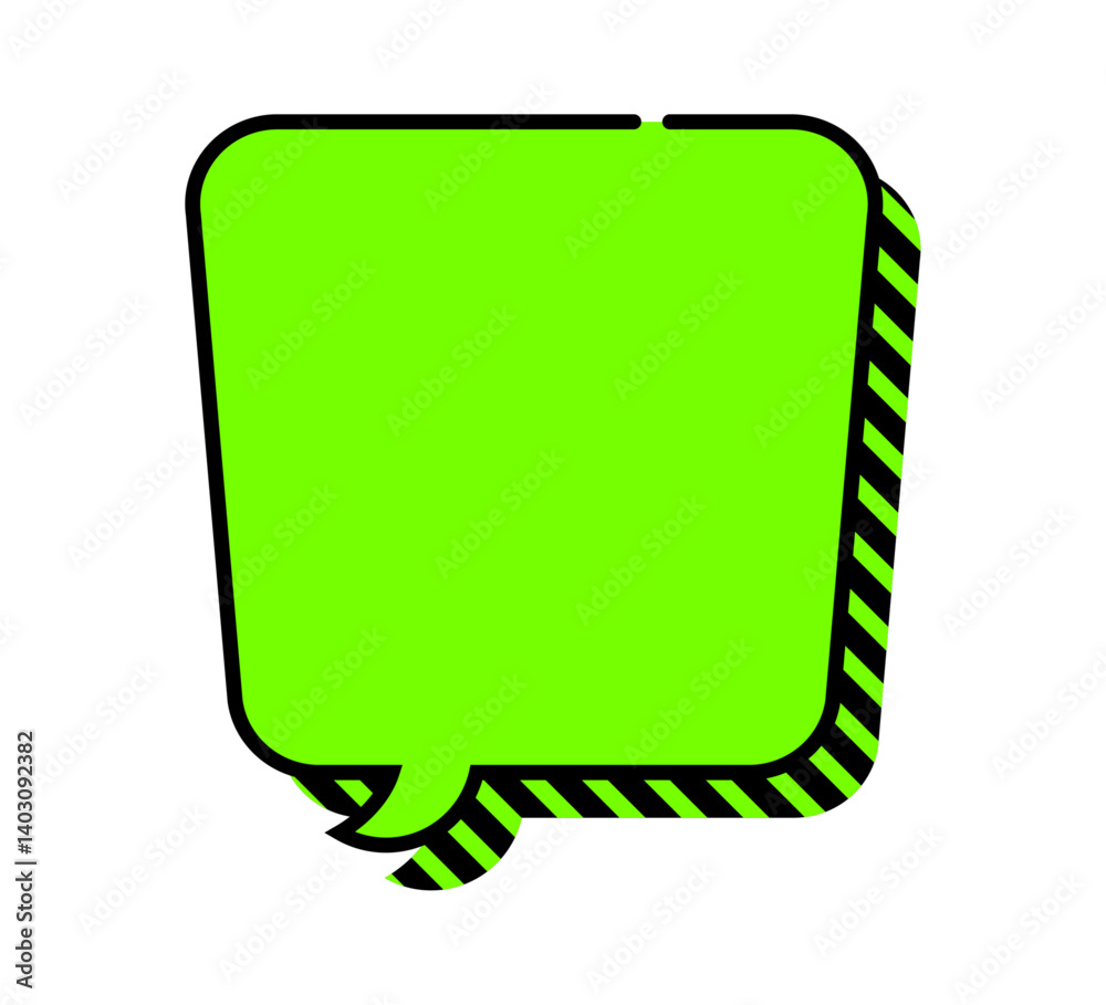 Naklejka premium ポップな吹き出し単体 立体的 ベクターデータ チラシ・雑誌・Web・動画素材 グリーン