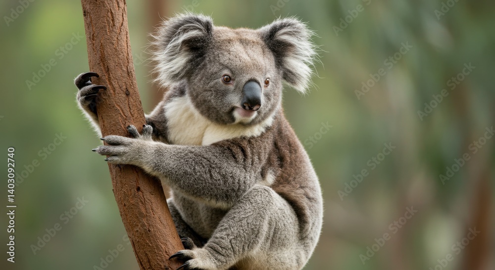 Fototapeta premium Koala in Eucalyptus Tree