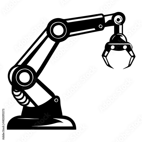 Industrial Robotic Arm Claw Mechanism for Automation Technology and Engineering Design