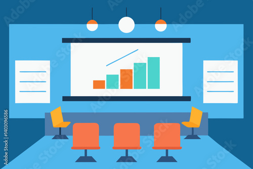 vector illustration of a modern office