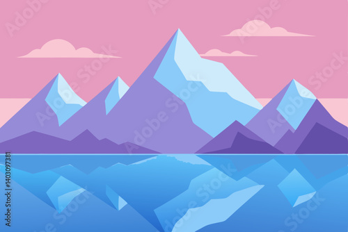 vector illustration of a mountain landscape