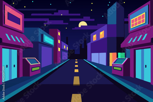 night city street scene