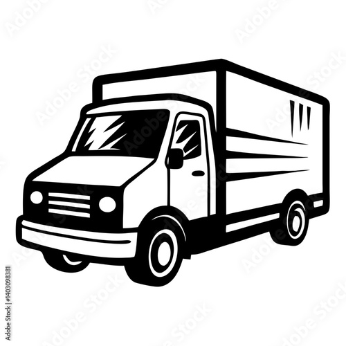 Delivery Truck Vector  for Transportation Logistics and Graphic Designs