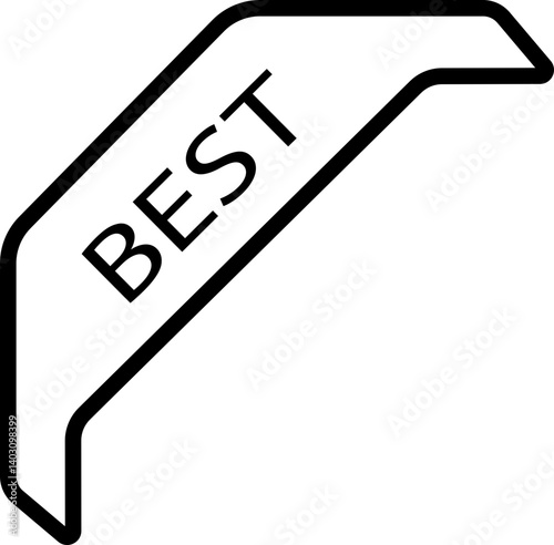 Sale price tag product badges Stickers Labels Tags Ribbons icon in line. big Seller isolated on transparent background