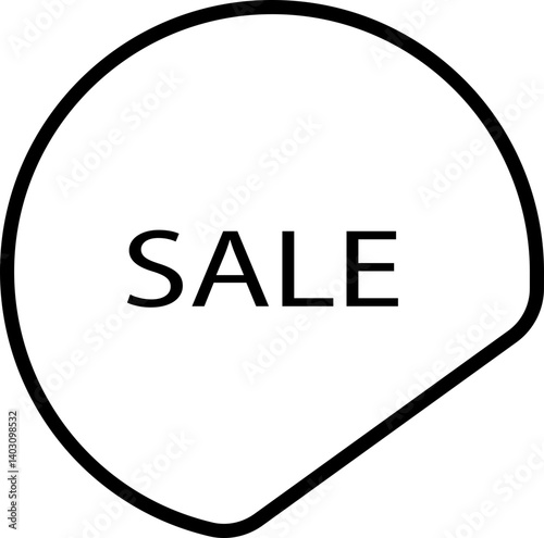 Sale price tag product badges Stickers Labels Tags Ribbons icon in line. big Seller isolated on transparent background