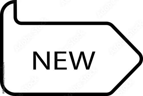 Sale price tag product badges Stickers Labels Tags Ribbons icon in line. big Seller isolated on transparent background