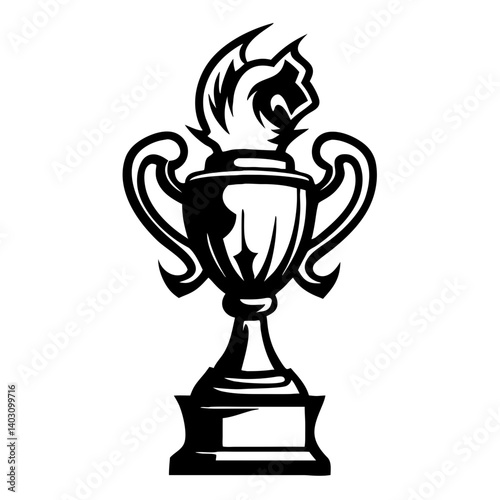 Flaming Trophy for Sports Achievements and Competitive Events