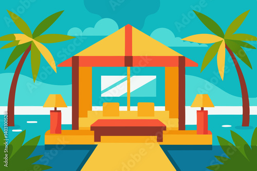 tropical beach house