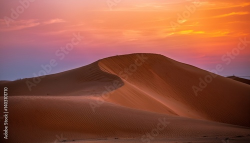 Sand Dune Ridge at Sunset, Rajasthan, India