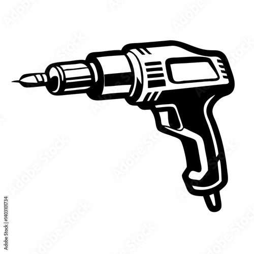 Electric Drill Vector Design for DIY Projects Home Renovation and Crafting