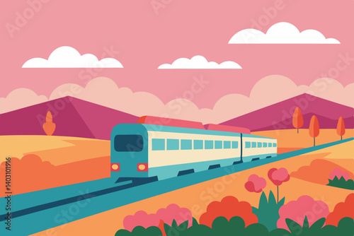 train on the railway