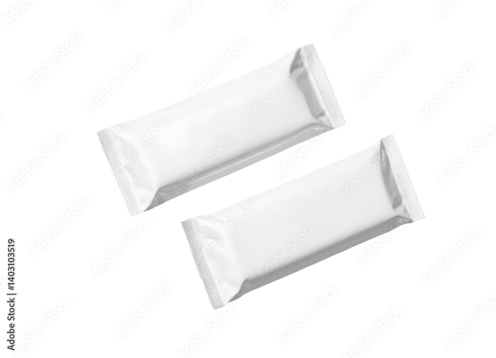 White Snack Bar Mockup, Blank Packaging, Transparent Background. White Snack Bar Mockup, Blank Packaging, Transparent Background.