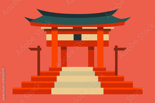 chinese temple in the sky
