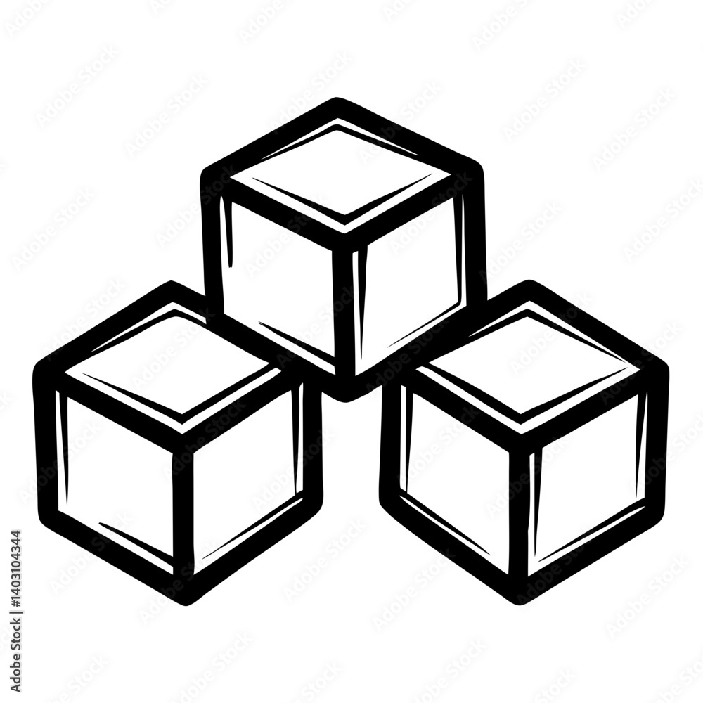 Three Abstract Geometric Cubes Design for Modern Art and Creative Projects Three Abstract Geometric Cubes Design for Modern Art and Creative Projects