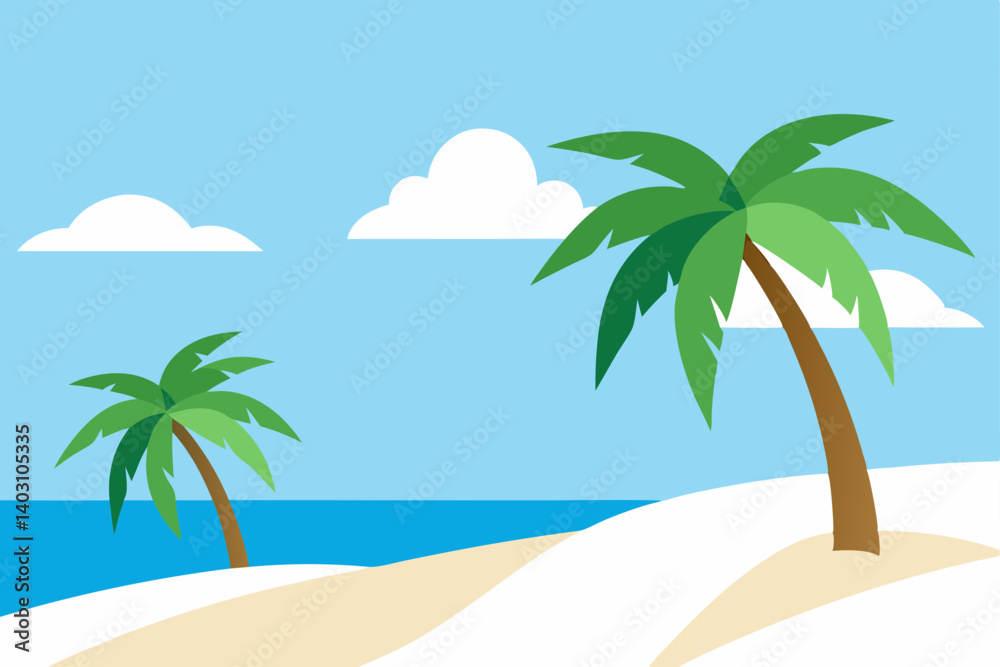 palm trees on the beach palm trees on the beach