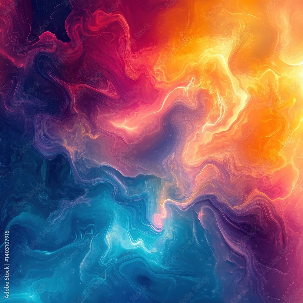 Abstract Fluid Flowing Colors
