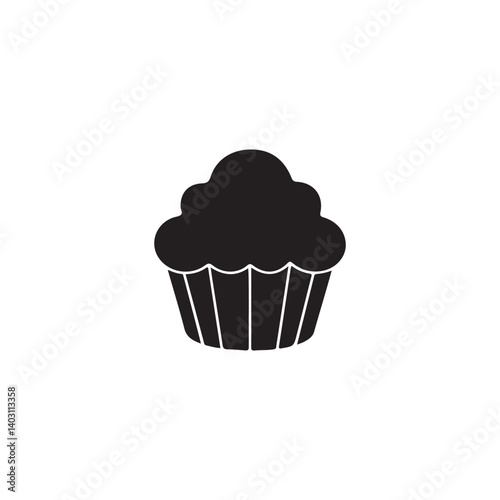 chocolate muffin isolated on white