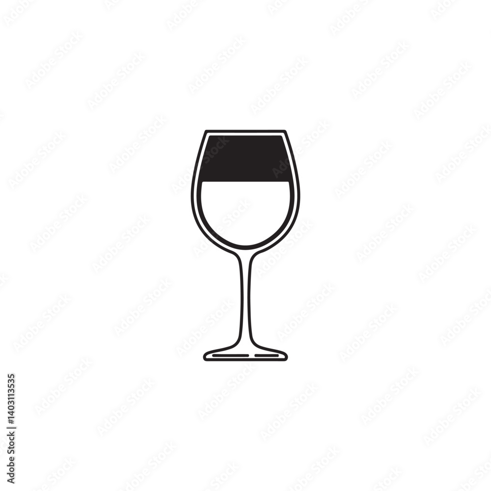 glass of wine silhouette vector illustration design glass of wine silhouette vector illustration design