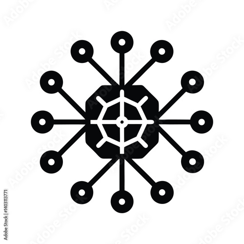 ai company logo with neural network symbol  