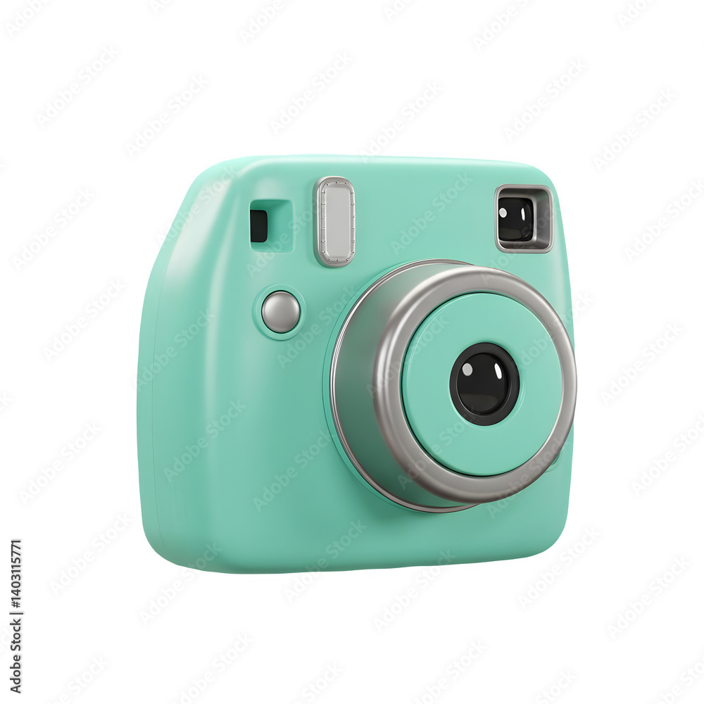 Mint green instant camera. Perfect for capturing memories!