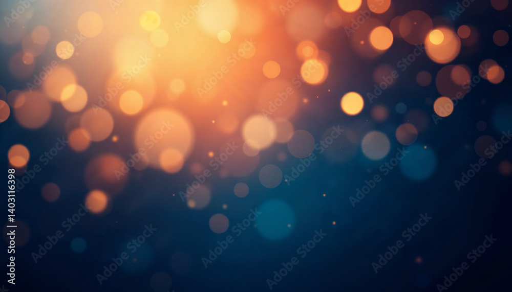 Stunning abstract bokeh lights in warm orange and cool blue, creating a dreamy glow. Stunning abstract bokeh lights in warm orange and cool blue, creating a dreamy glow.