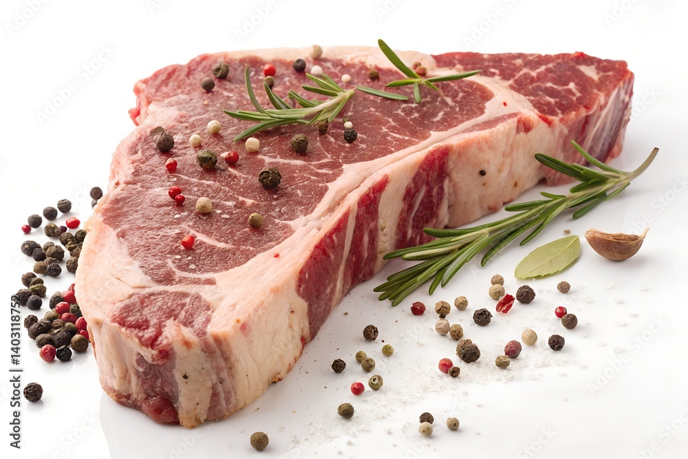 raw beef steak with rosemary High-Resolution Raw Ribeye Steak with Rosemary and Peppercorns on White Background – Perfect for Butcher Shops, Steakhouse Menus, Food Photography, and Premium Meat Market raw beef steak with rosemary High-Resolution Raw Ribeye Steak with Rosemary and Peppercorns on White Background – Perfect for Butcher Shops, Steakhouse Menus, Food Photography, and Premium Meat Market