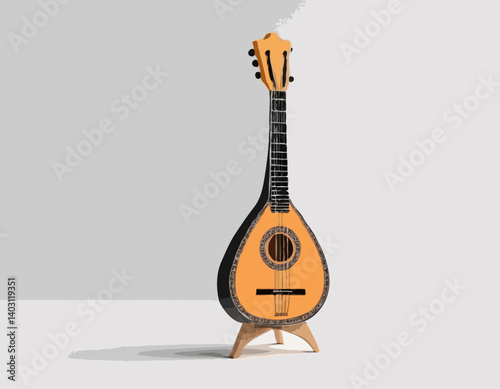Icône web plate Balalaika. Conception du logo Balalaika. Instrument à cordes russe traditionnel simple balalaïka signe silhouette noir uni icône vectorielle conception. Concept d’instruments de musiqu