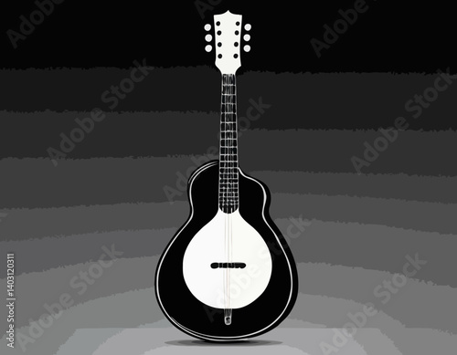 Icône web plate Balalaika. Conception du logo Balalaika. Instrument à cordes russe traditionnel simple balalaïka signe silhouette noir uni icône vectorielle conception. Concept d’instruments de musiqu