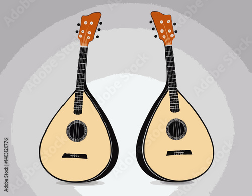 Icône web plate Balalaika. Conception du logo Balalaika. Instrument à cordes russe traditionnel simple balalaïka signe silhouette noir uni icône vectorielle conception. Concept d’instruments de musiqu
