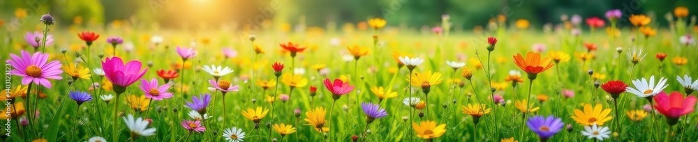 vibrant wildflowers, checkered blanket, summer meadow, serene, light vibrant wildflowers, checkered blanket, summer meadow, serene, light