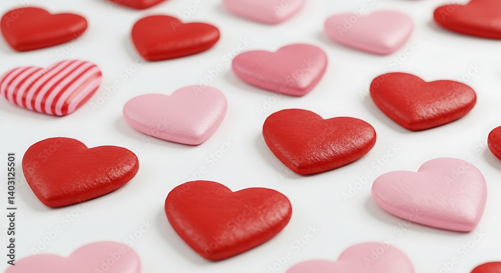 Fototapeta premium A Chorus of Candy Hearts AI Generated