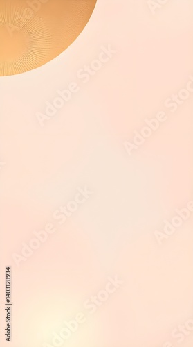 Abstract Circle: Capturing a minimalist and surreal feel with an orange circle set against a smooth, gradient background of a gentle blush hue.