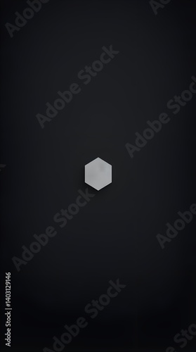 Hexagon Minimalism: A single, subtly textured hexagon sits centrally against a deep charcoal backdrop, a study in geometric simplicity and understated elegance. 