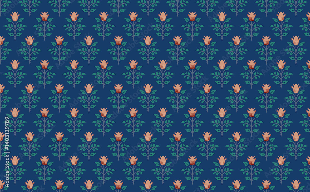 Beautiful Mughal art textile design pattern with beautiful colours for digital print Beautiful Mughal art textile design pattern with beautiful colours for digital print