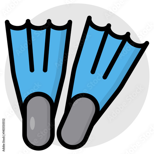 Premium download icon of scuba fins