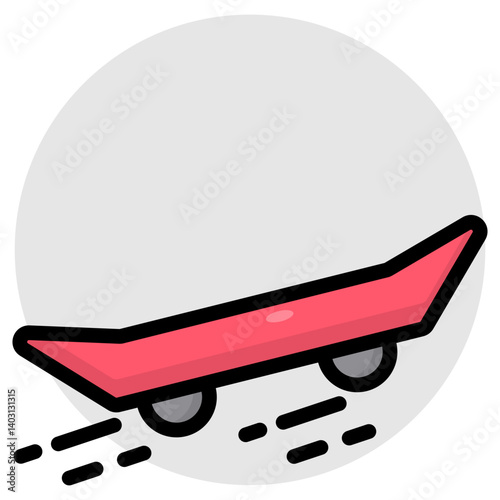 An icon design of skateboard